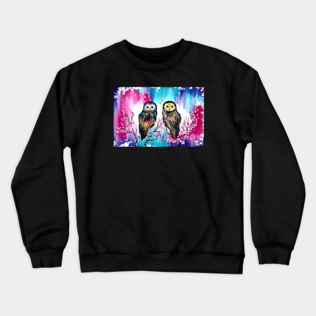 Pink and Turquoise Crewneck Sweatshirt by SheerJoy